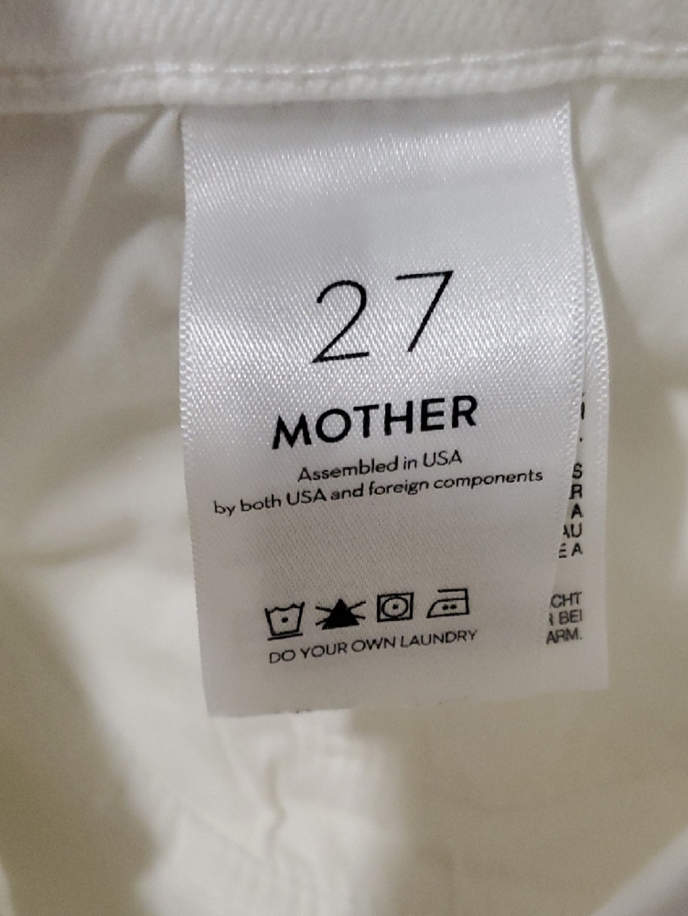 MOTHER White Raw Hem Cropped Jeans - Picture 13 of 15